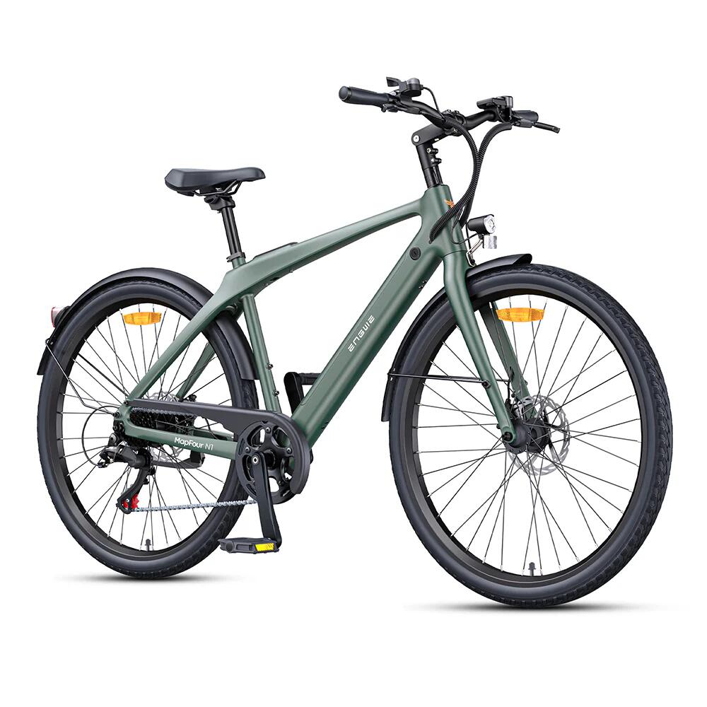 Engwe - Vélo Électrique Urbain En Fibre De Carbone Engwe Mapfour N1 Air 250 W Et 360 W - Vélo Ville - Noir|vert - 165 Cm - Decathlon