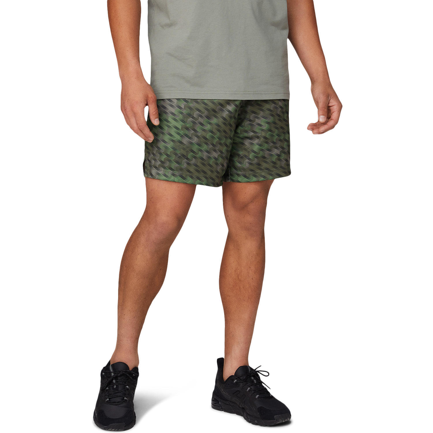 ASICS Mens 7in All Over Print Training Shorts