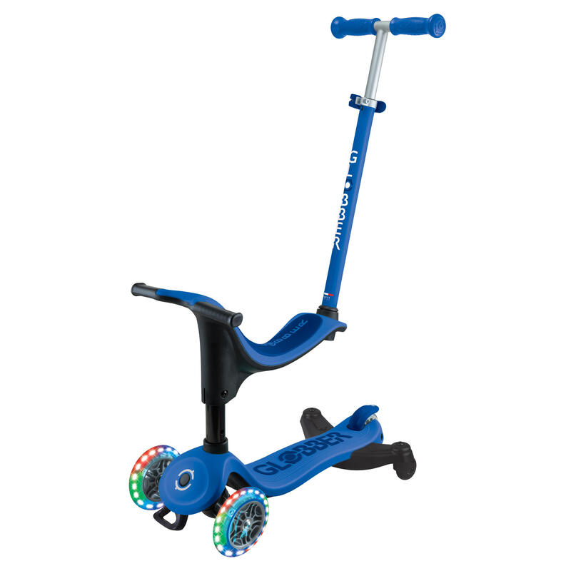 Globber draisienne / Tricycle | GO UP Sporty Lights 360° | Navy Bleu