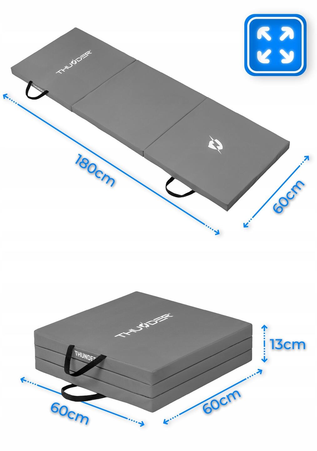 Matelas de gymnastique pliable exercices 180x60x4 2/7