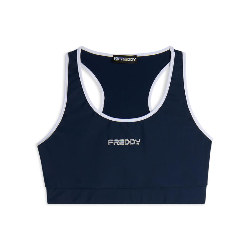 Brassière de sport avec soutien moyen et rebords contrastés