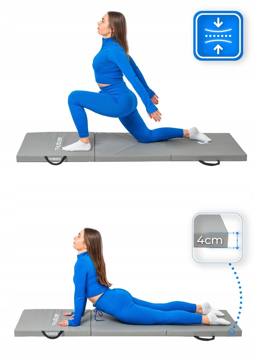 Matelas de gymnastique pliable exercices 180x60x4 5/7