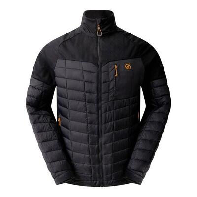 Heren mountaineer ii quilted hybride jas (zwart)