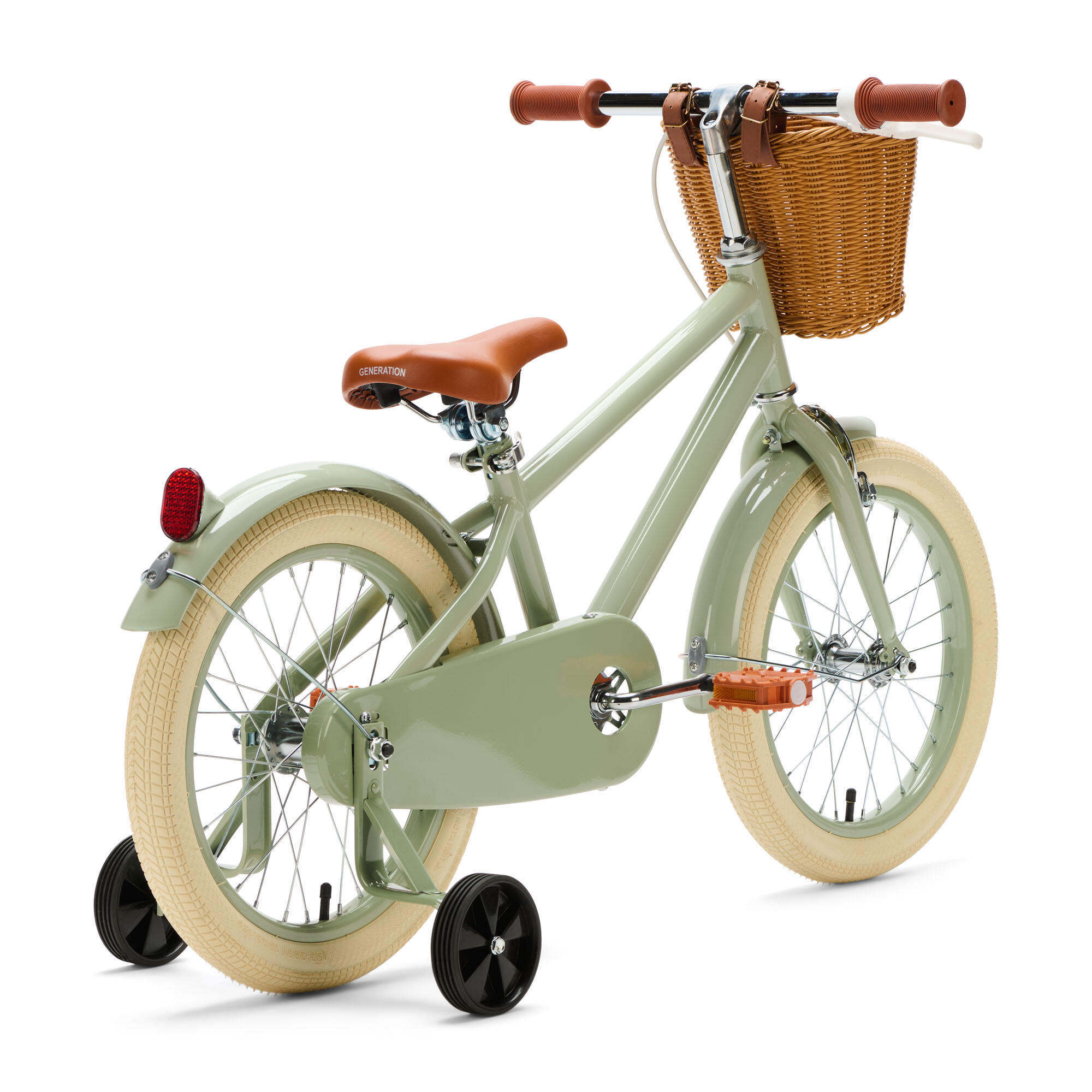 Generation Retro 16 pulgadas Verde – Bicicleta Infantil con Cesta 3/5