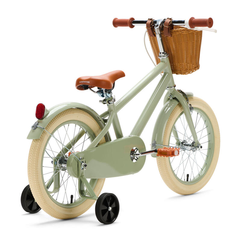 Generation Retro 16 pouces Vert – Vélo Enfant avec Panier