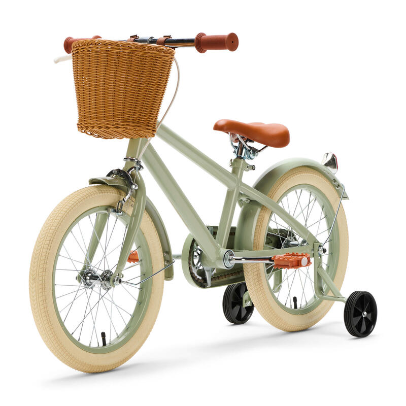 Generation Retro 16 pouces Vert – Vélo Enfant avec Panier