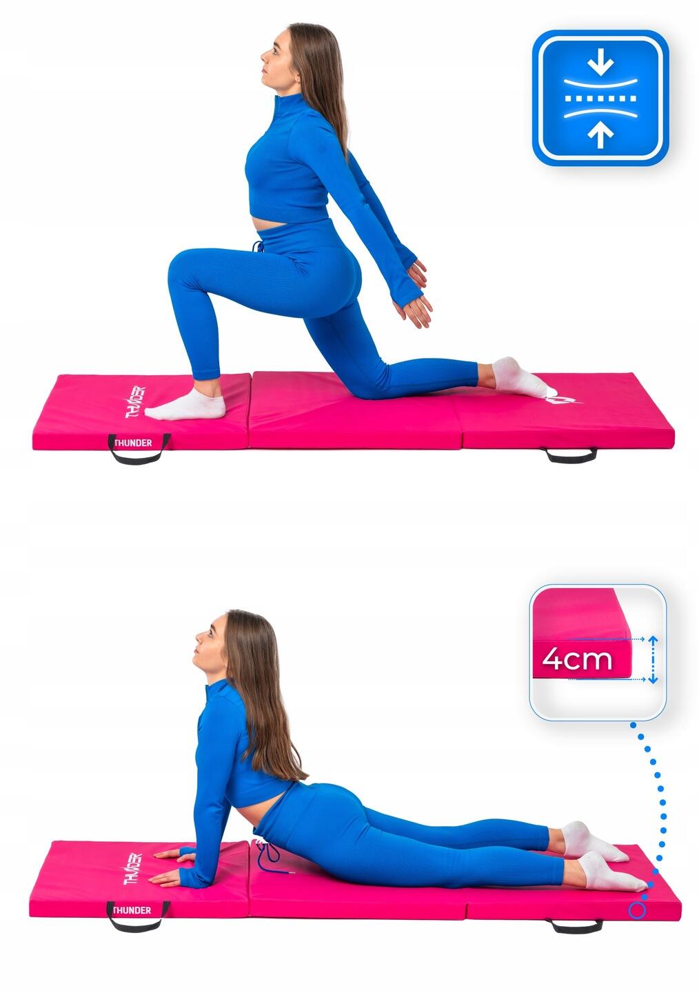 Colchão ginástico dobrável para exercícios 180x60x4 5/7