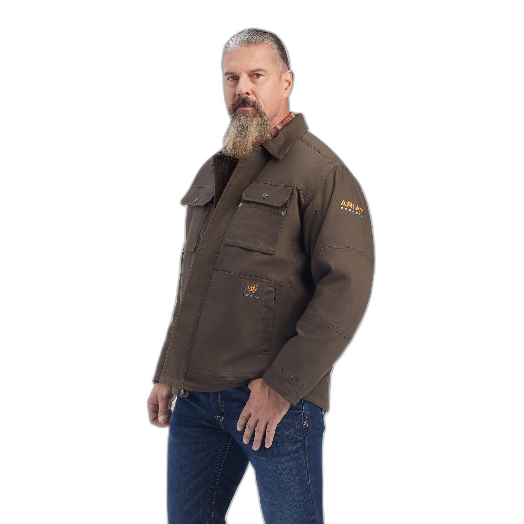 ARIAT Wasserdichte Duracanvas-Jacke mit Sherpa-Futter Ariat Rebar