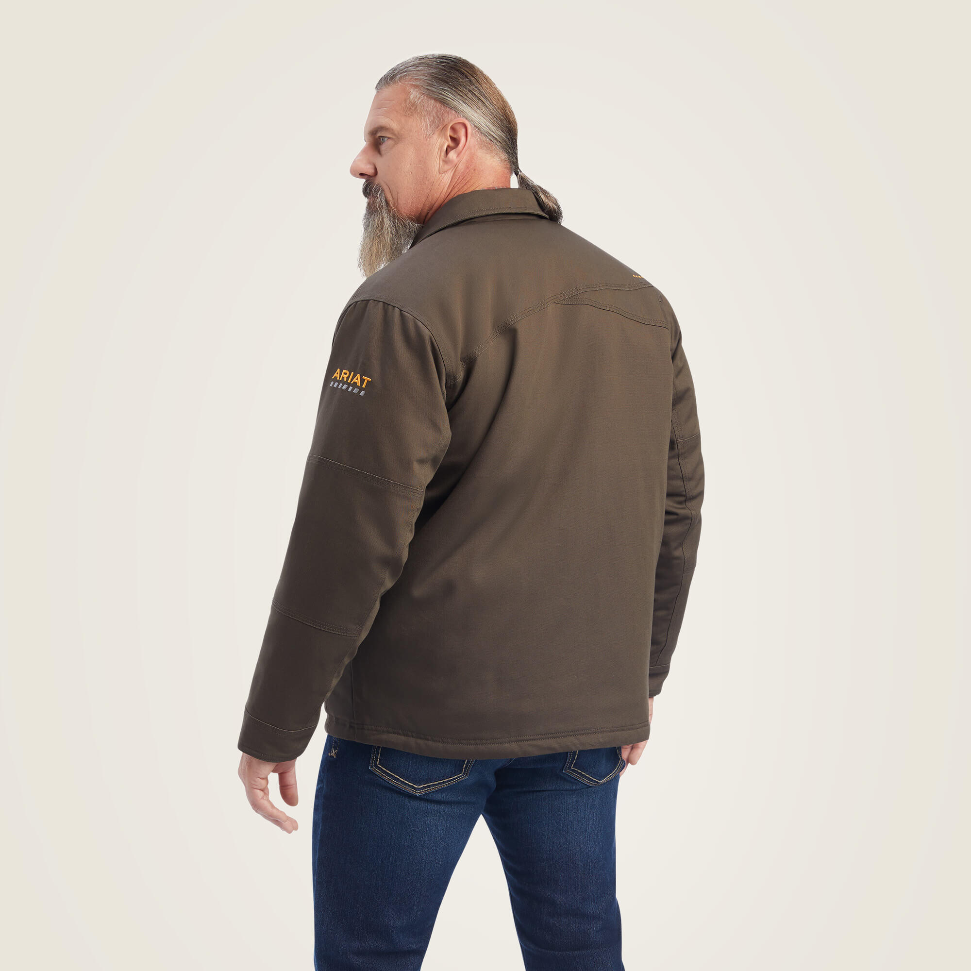 Veste imperméable duracanvas doublé sherpa Ariat Rebar 3/5