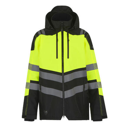 Waterdichte jas voor heren (Zwart/Oranje)