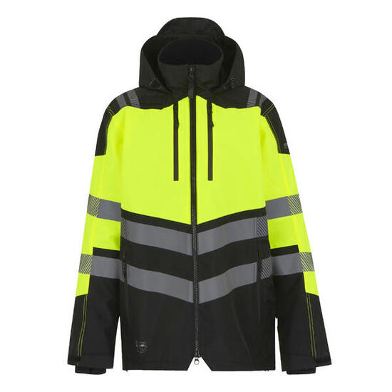 Waterdichte jas voor heren (ZWART/GEEL)