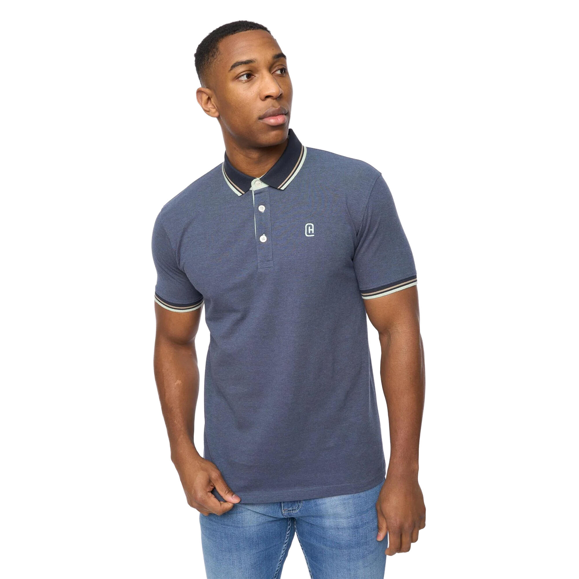 Mens Shellworth Polo Shirt (Navy) 1/3