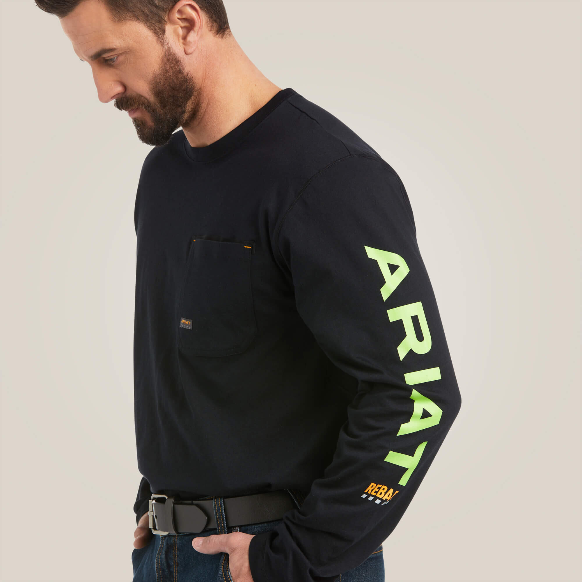 T-shirt manches longues Ariat Rebar Workman Logo 3/3