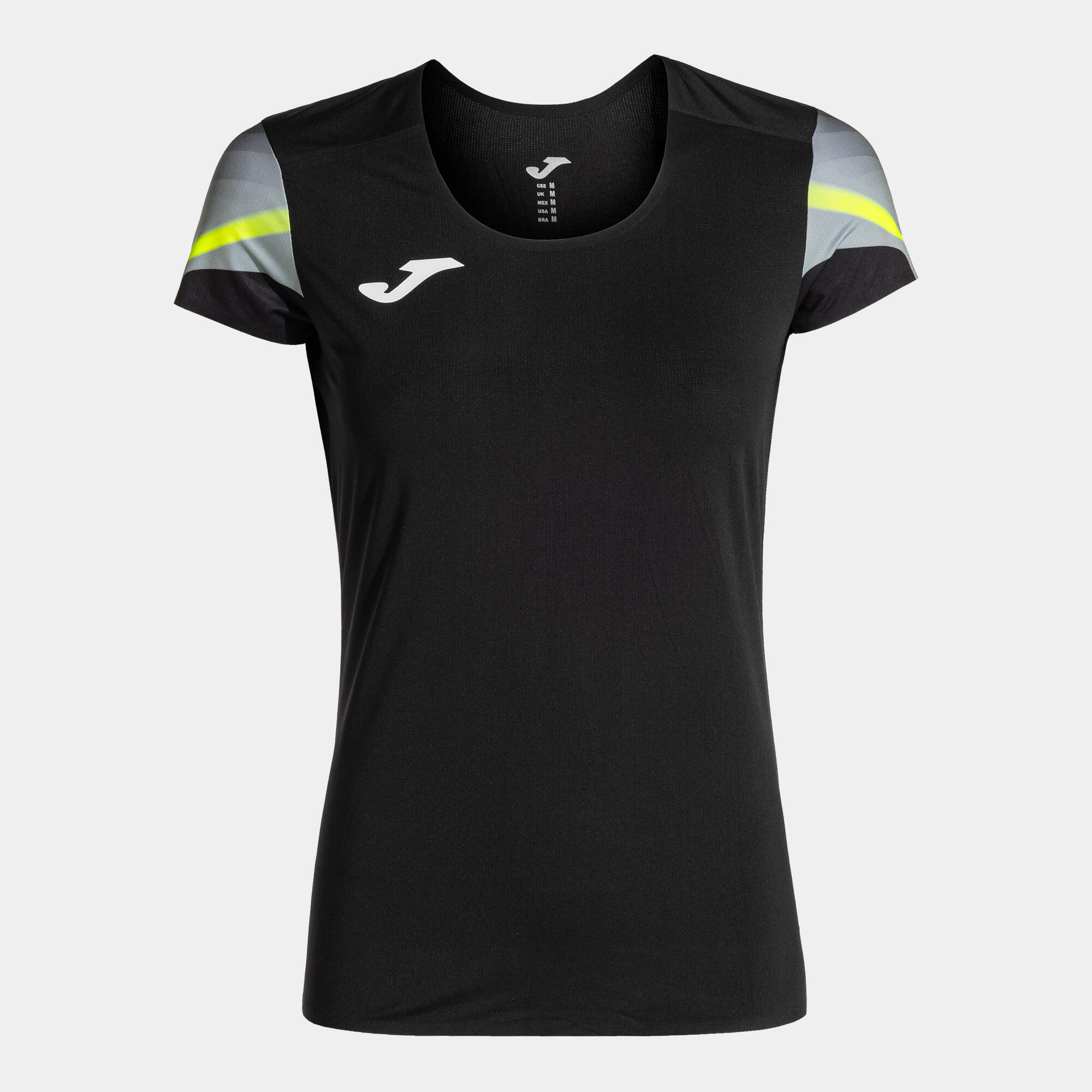 T-Shirt Manga Curta Running Mulher Joma Elite XI Preto 5/5