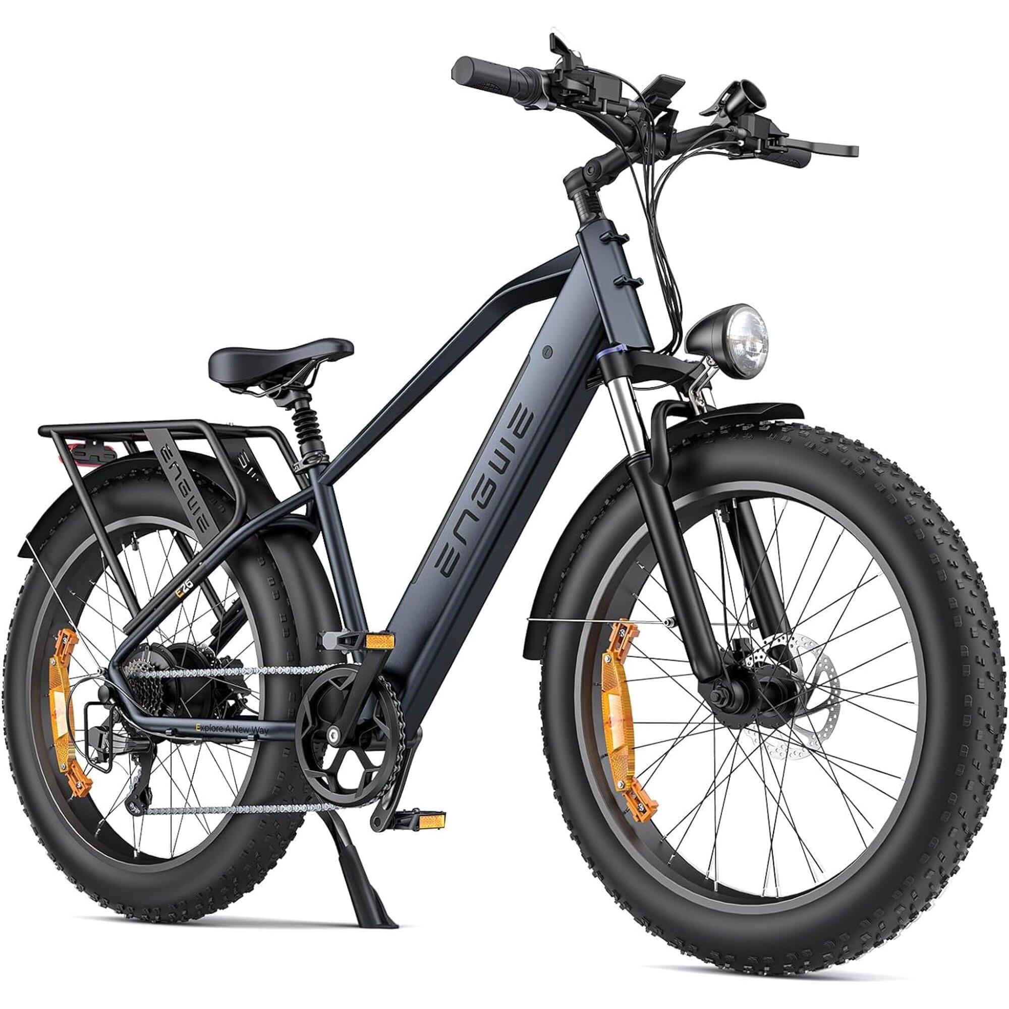 Engwe - Vélo Électrique Tout-terrain À Double Suspension Engwe E26 250 W 48 V 16 Ah - Fatbike - Noir - 26" - Decathlon