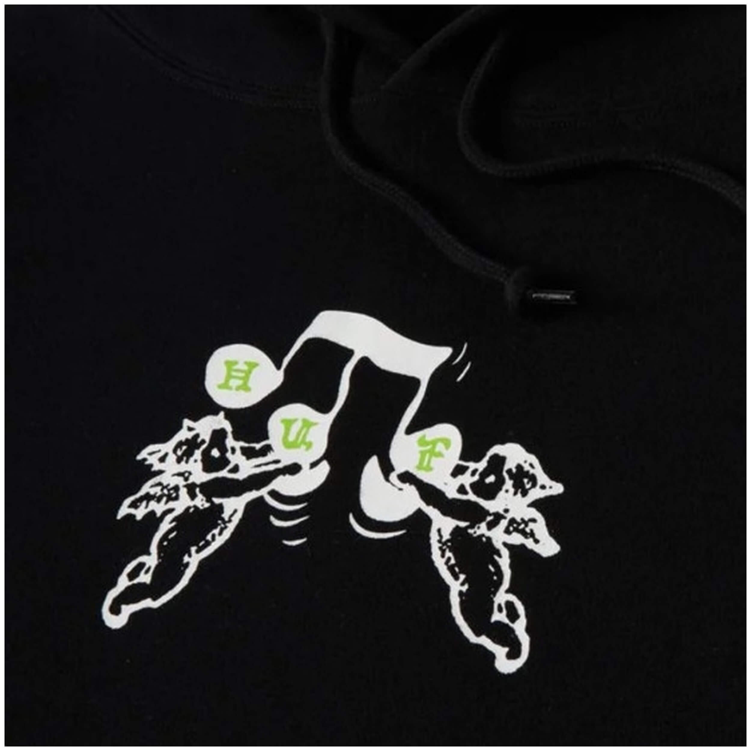 Sweat à capuche Huf modèle PF00681-BLACK pour homme 2/2