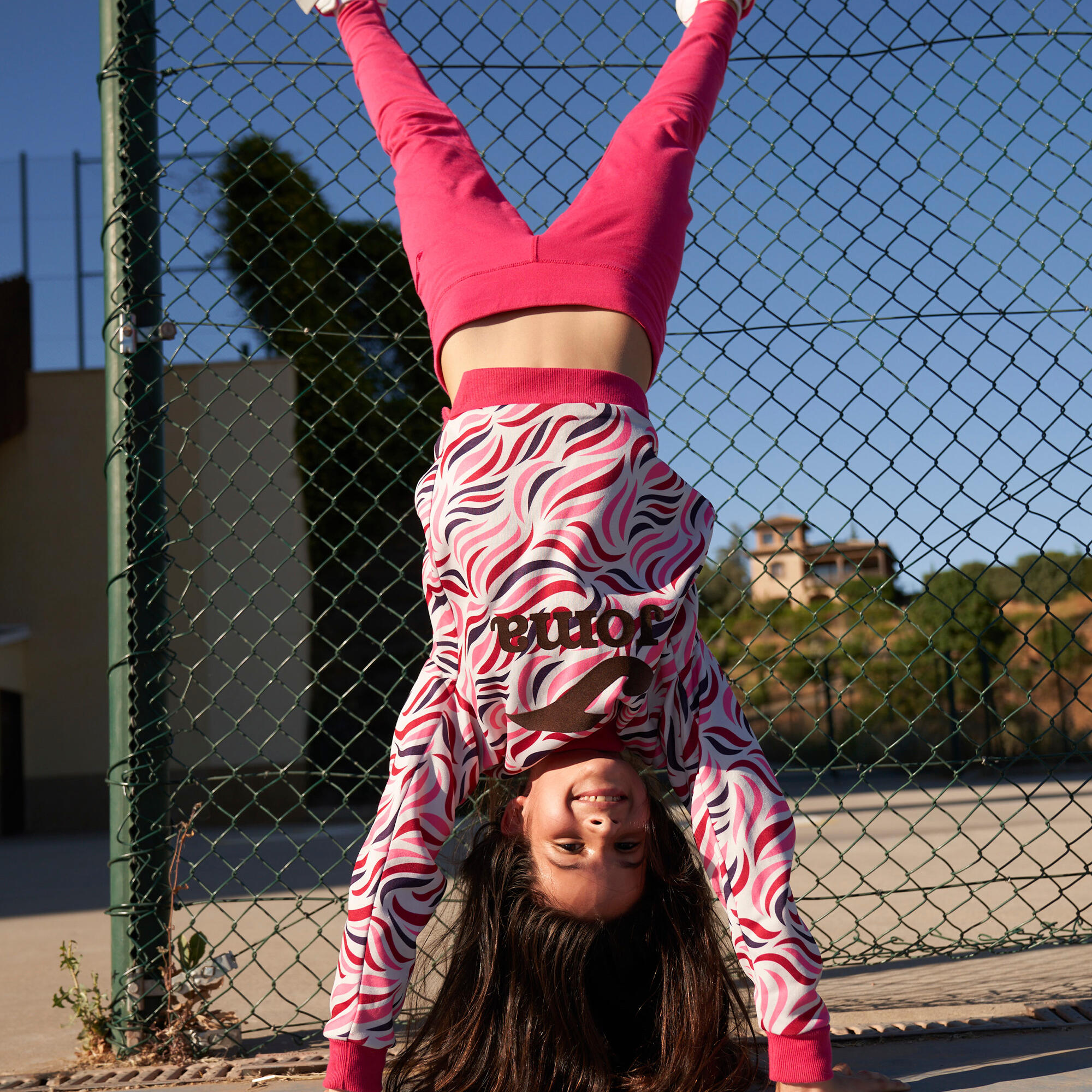 Leggings Compridas Fitness Criança Joma Street Fúcsia 3/6