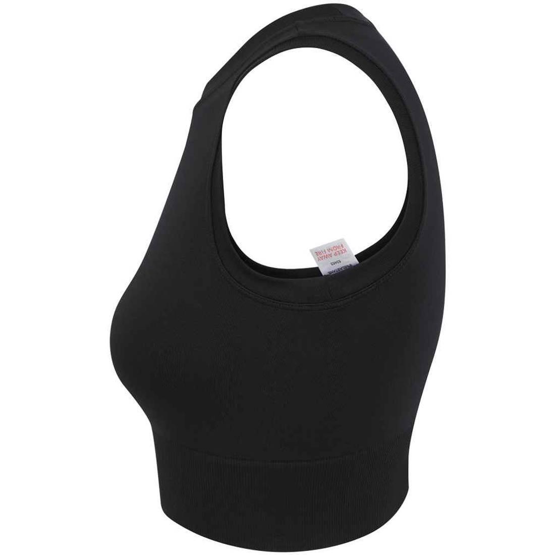 Womens/Ladies Cropped Tank Top (Black) 3/3