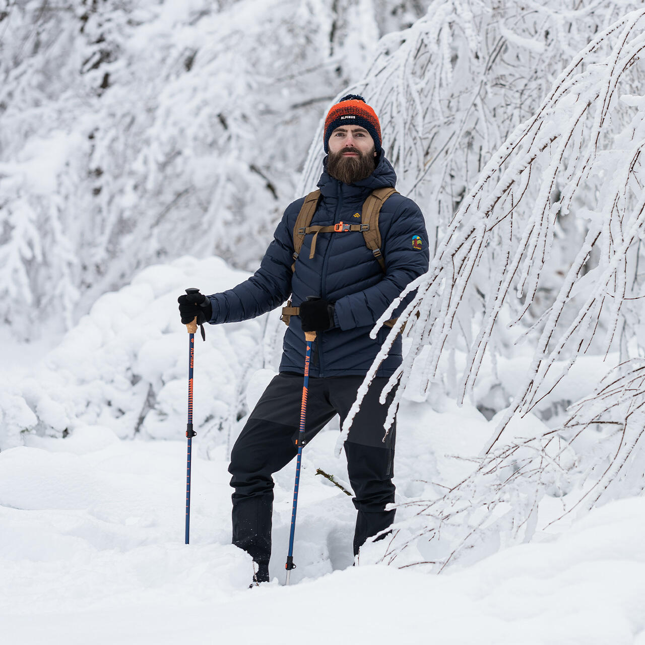 Doudoune en duvet de trek montagne Alpinus Monviso - Homme 3/7