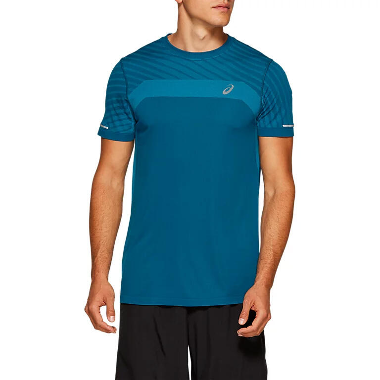 ASICS ASICS Mens Short Sleeve Seamless Texture Running T-Shirt