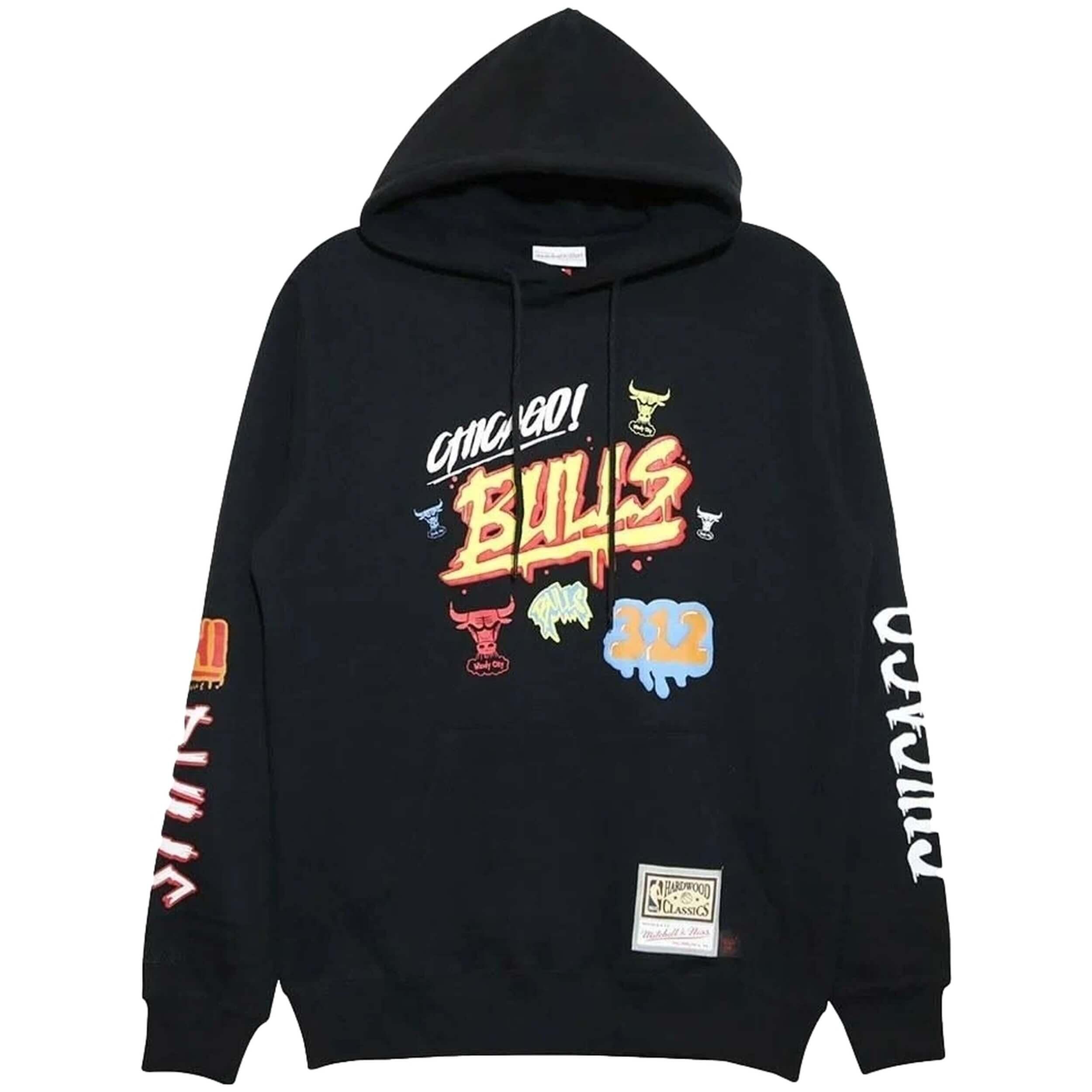 Sweat à capuche Mitchell & ness modèle FPHD4771-CBUYYPPPBLCK pour unisexe 1/2