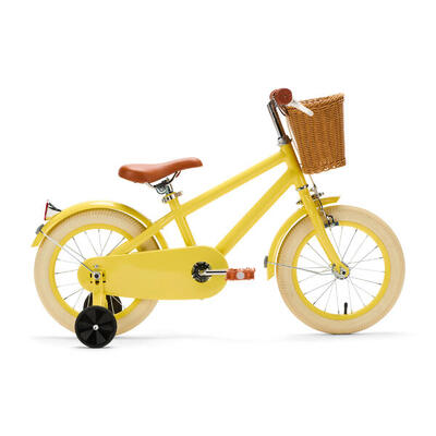 Generation Retro 14 Zoll Gelb – Kinderfahrrad mit Korb