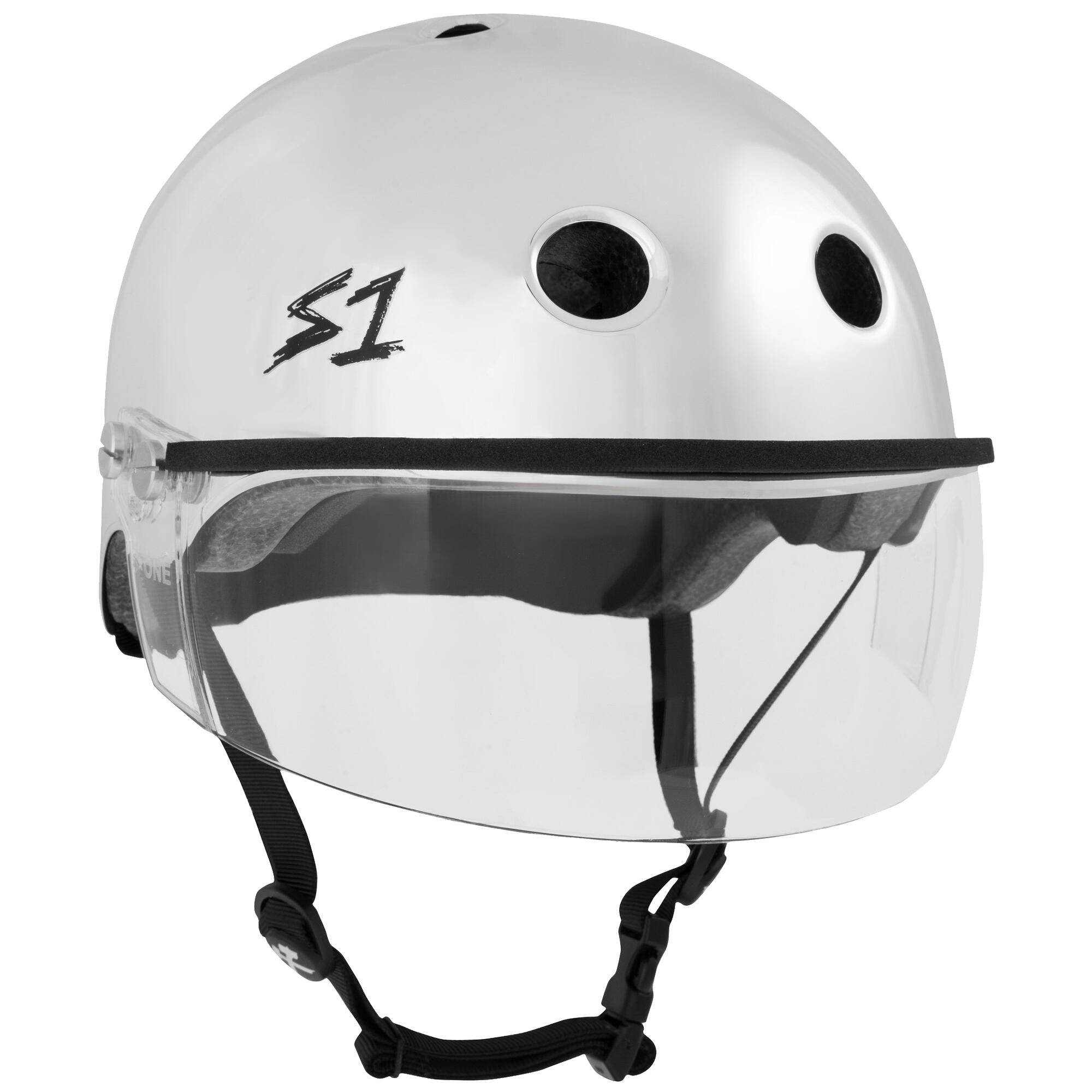 S1 HELMETS S1 LIFER VISOR Helmet – Multi & High Impact Certified – Silver Mirror