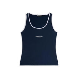 Débardeur slim en tissu technique avec rebords contrastés