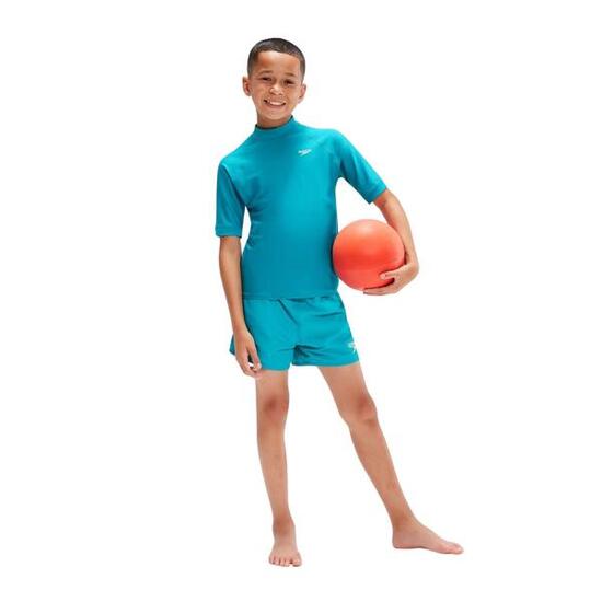 Speedo Printed Short Sleeve Rash Schwimmanzug Kinder