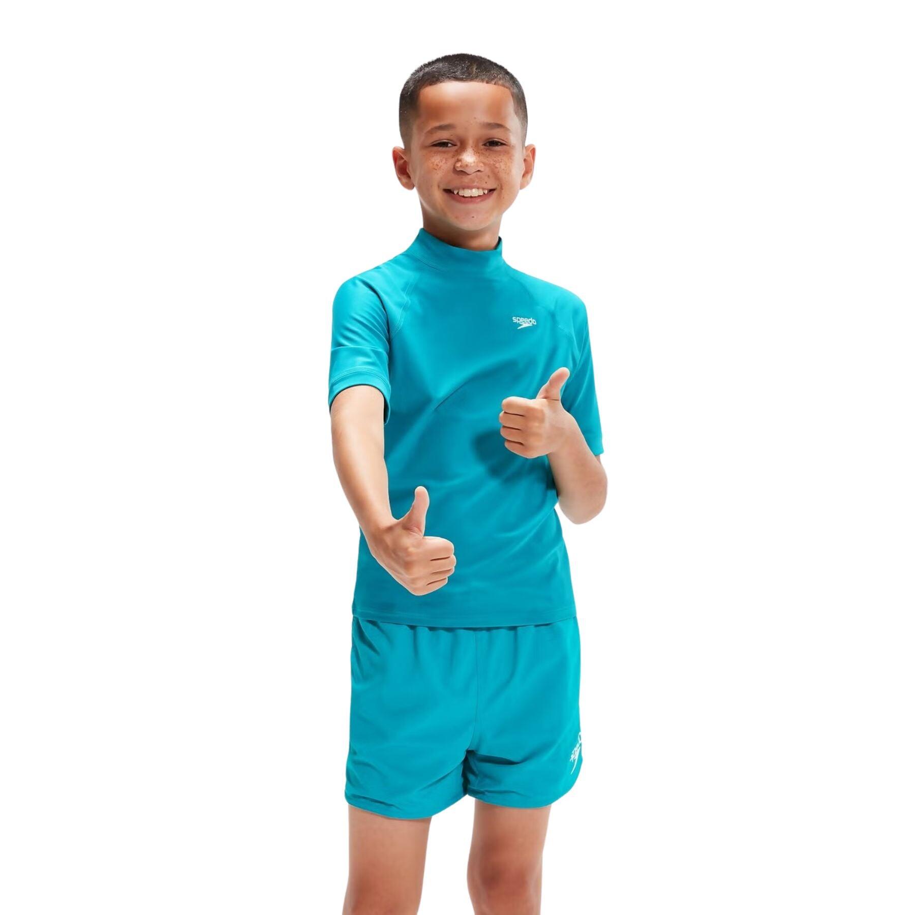 Speedo Printed Short Sleeve Rash Schwimmanzug Kinder 2/7