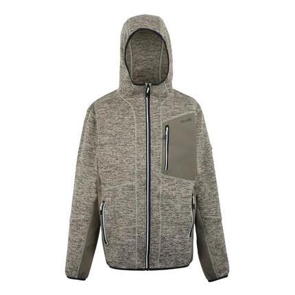 Veste Polaire ALVEN Homme (Cendre Chinée / Noir / Orange Sombre)
