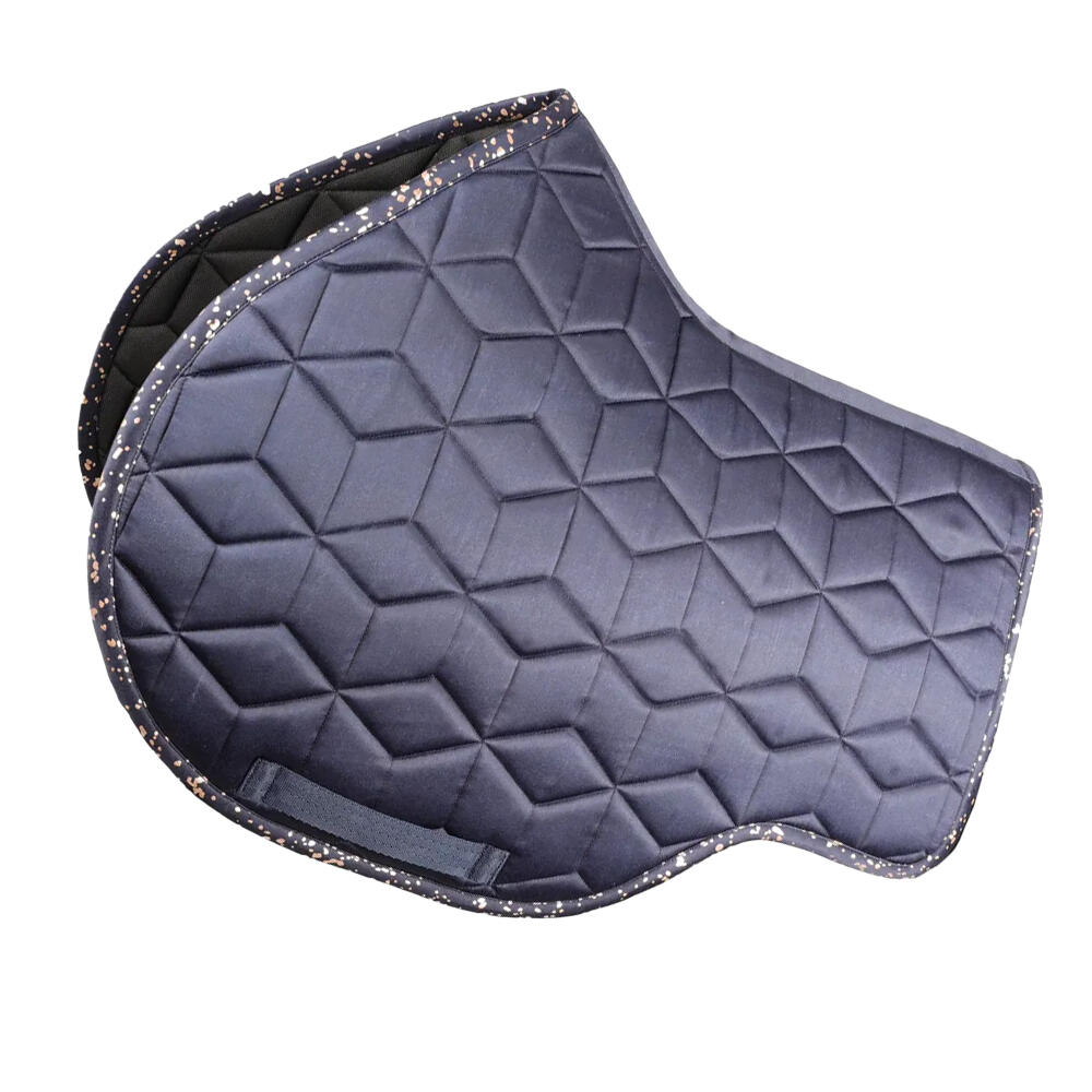 Elevate Allure Horse Saddlepad (Navy/Rose Gold) 2/2