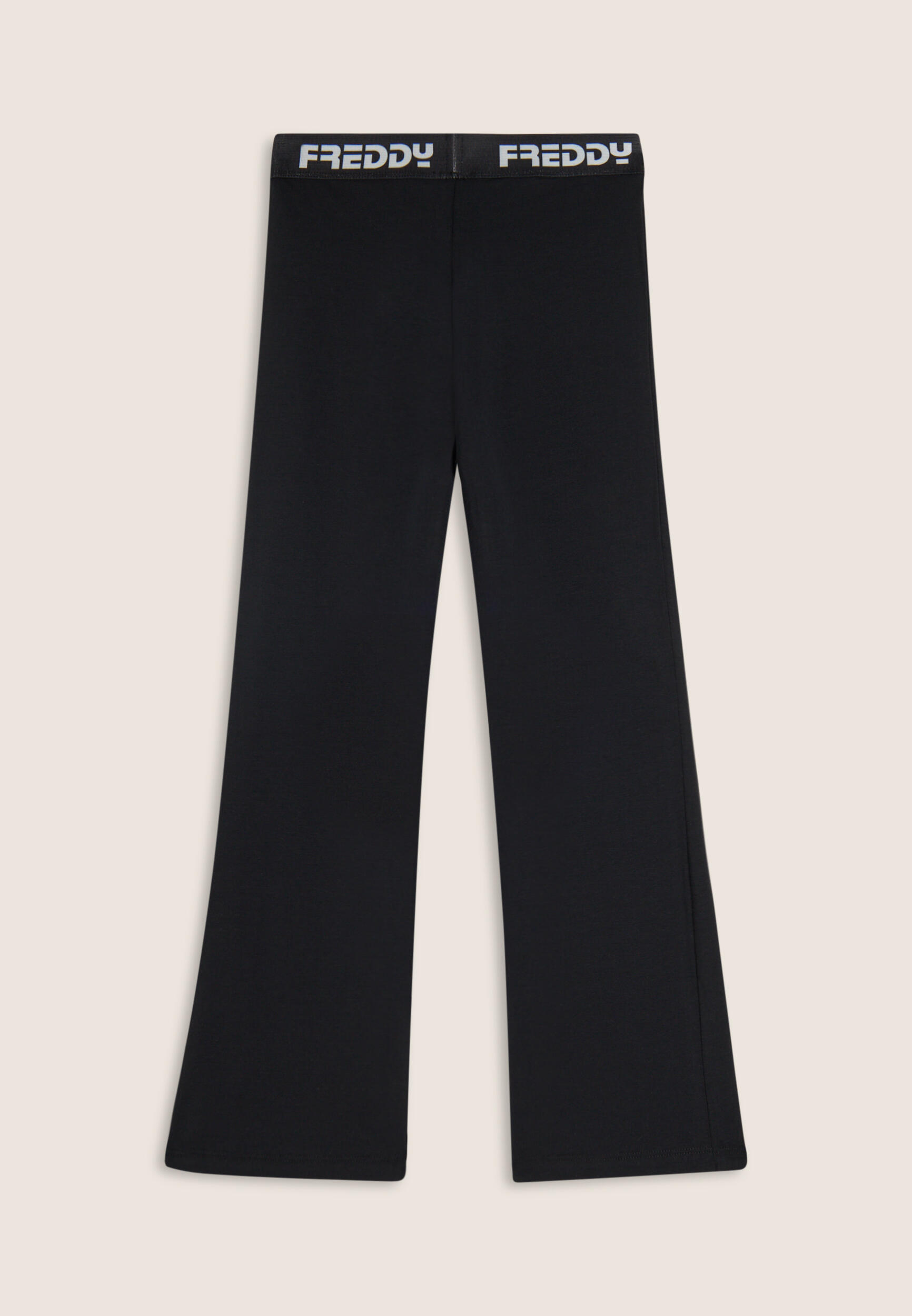 Pantaloni sportivi a zampa con elastico logato 2/3