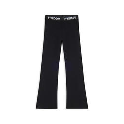 Pantalon de sport flare avec ceinture élastique ornée de logo