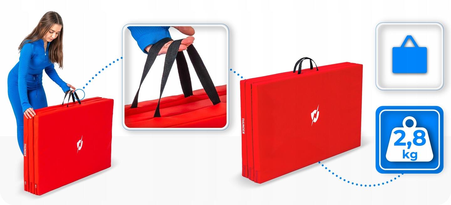 Matelas de gymnastique pliable pour exercices 197x100x5 3/7