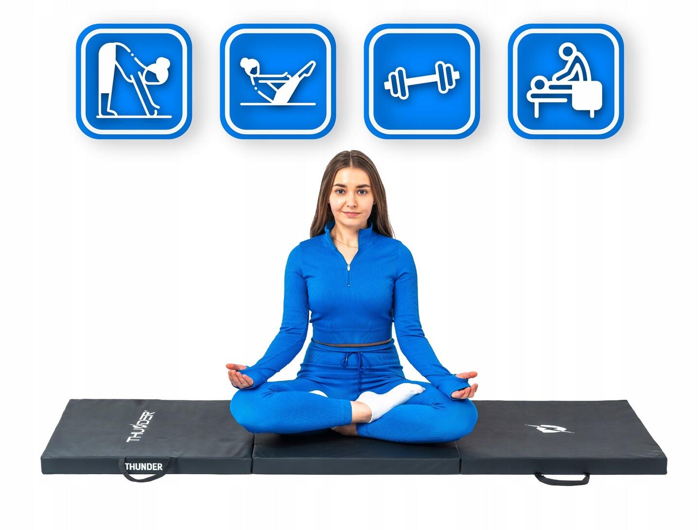 Matelas de gymnastique pliable pour exercices 180x60x4 4/7