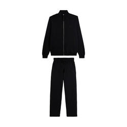 Survêtement de sport en coton avec sweat-shirt zippé et pantalon droit