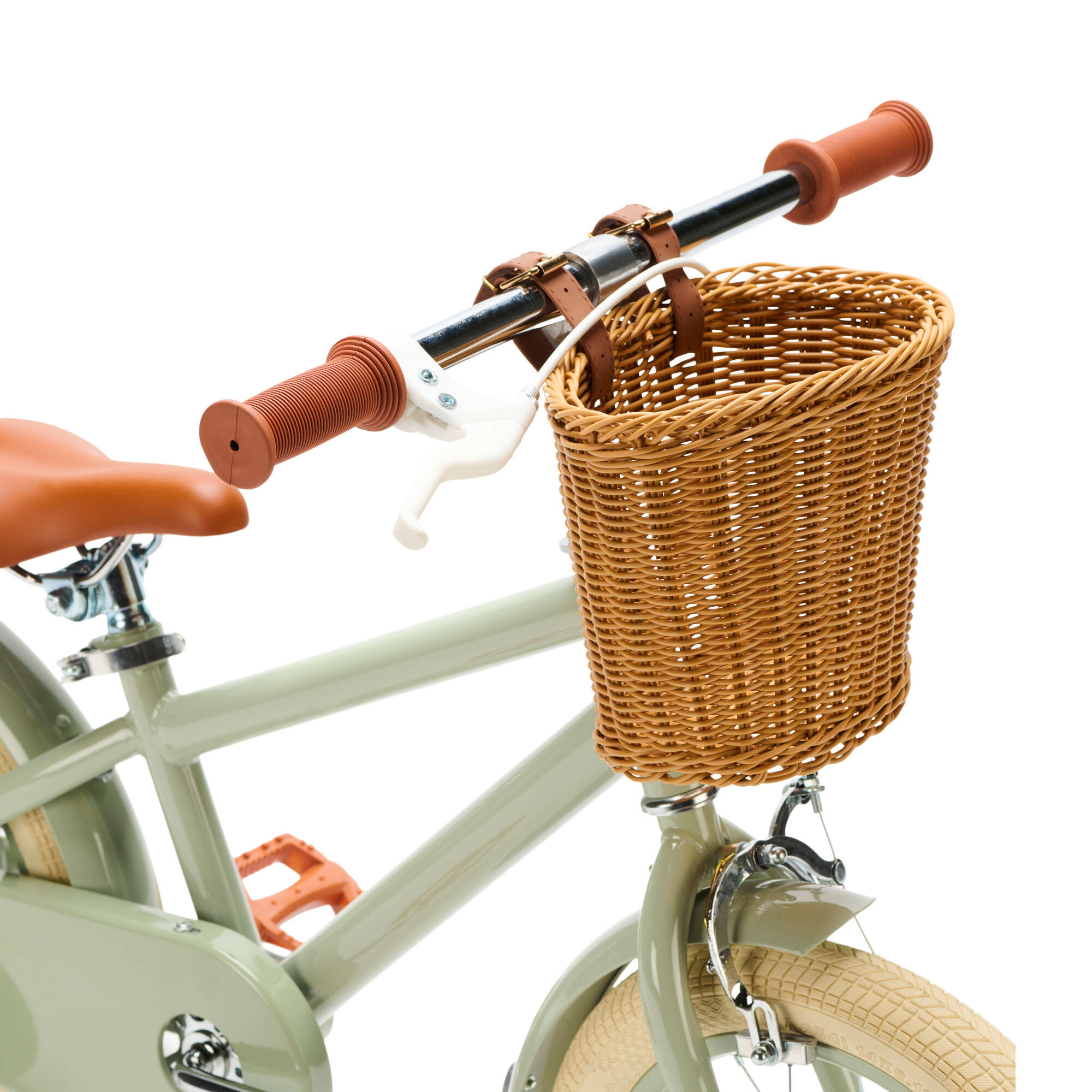 Generation Retro 14 Zoll Grün – Kinderfahrrad mit Korb 4/4