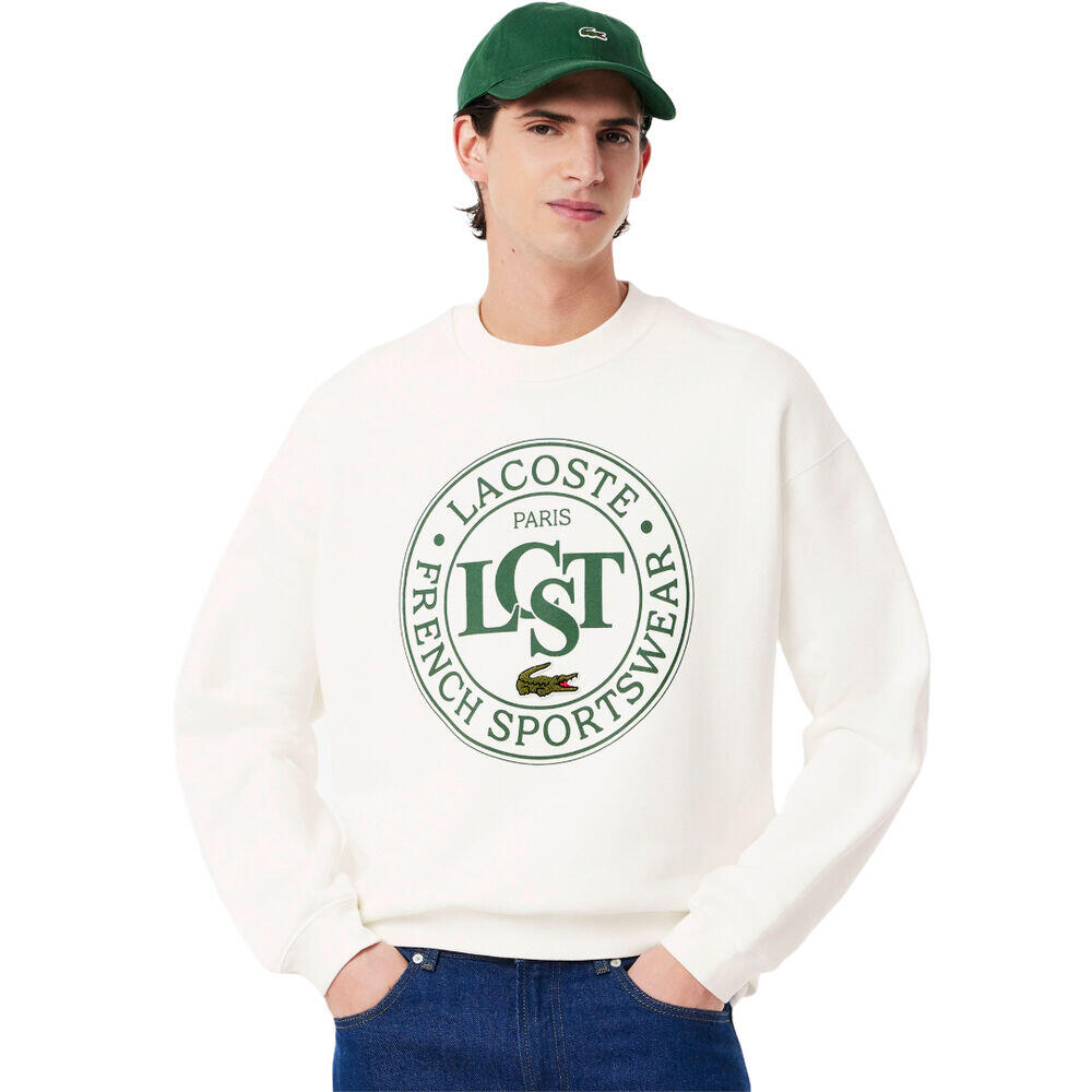 Sweat Lacoste modèle SH2897-SWT pour unisexe 3/5
