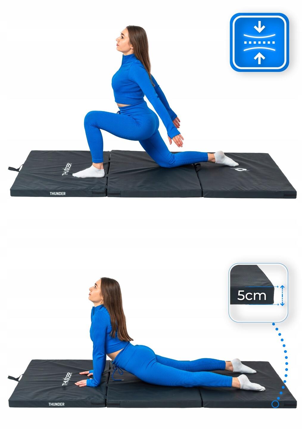 Matelas de gymnastique pliable pour exercices 197x100x5 5/7