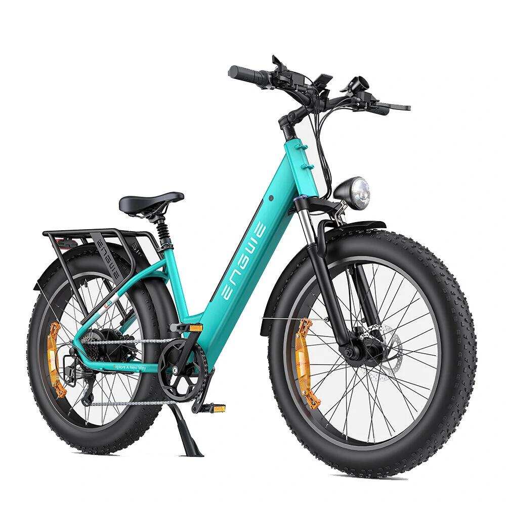 Engwe - Vélo Électrique Tout-terrain À Double Suspension Engwe E26 St 250 W 48 V 16 Ah - Vélo Ville Longue Distance - Noir|vert - 26" - Decathlon