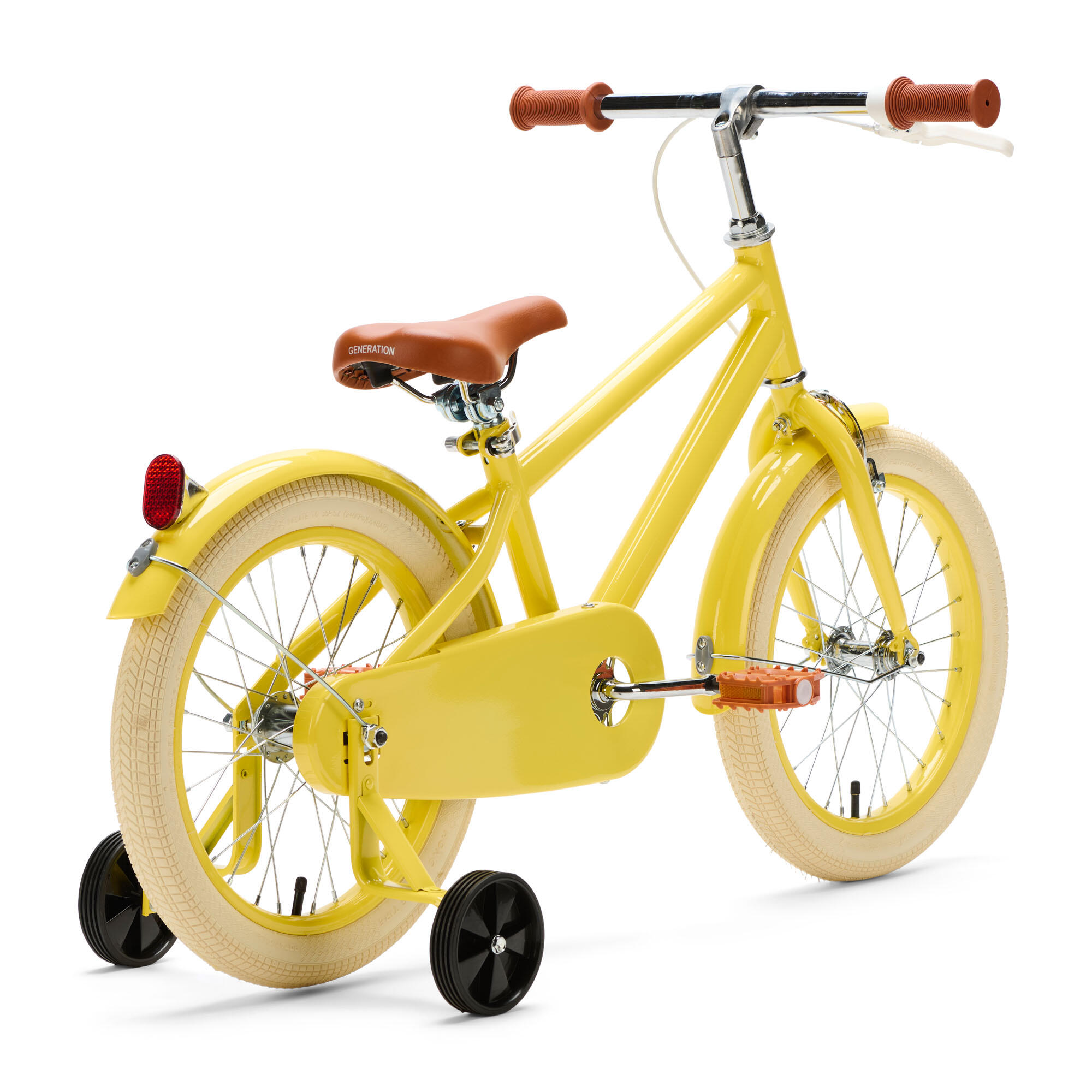Generation Retro 16 inch Geel – Kinderfiets 3/4