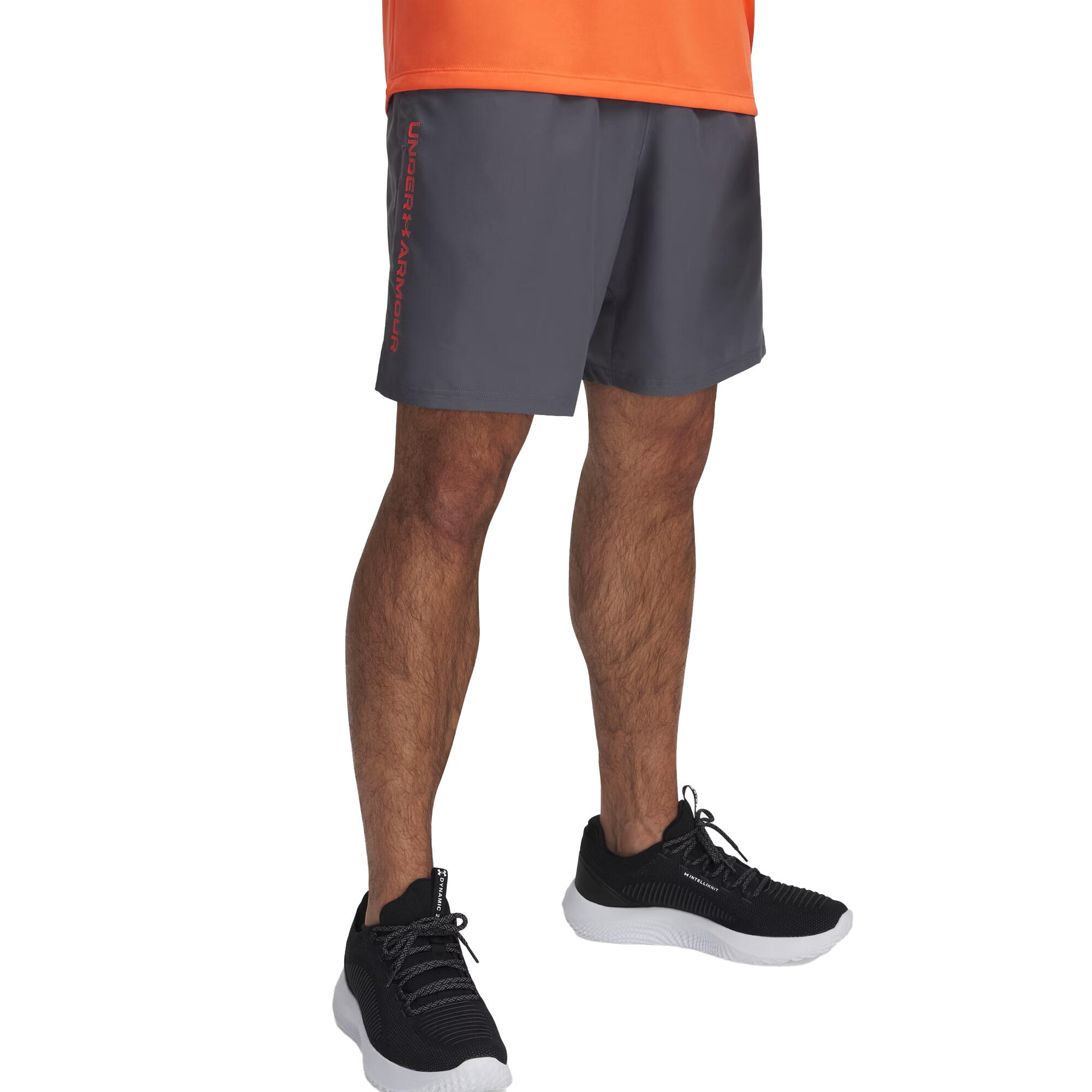 UNDER ARMOUR Mens Technical Wordmark Woven Shorts (Castle Rock Grey)
