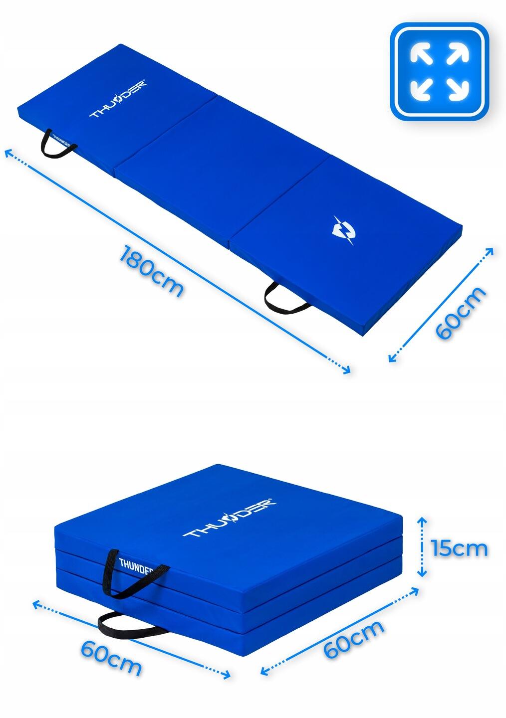 Matelas de gymnastique pliable pour exercices 180x60x5 2/7
