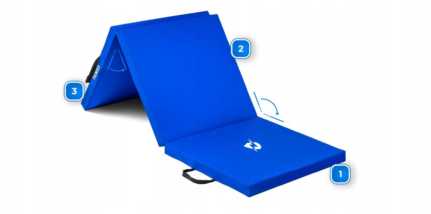 Matelas de gymnastique pliable pour exercices 180x60x5 7/7