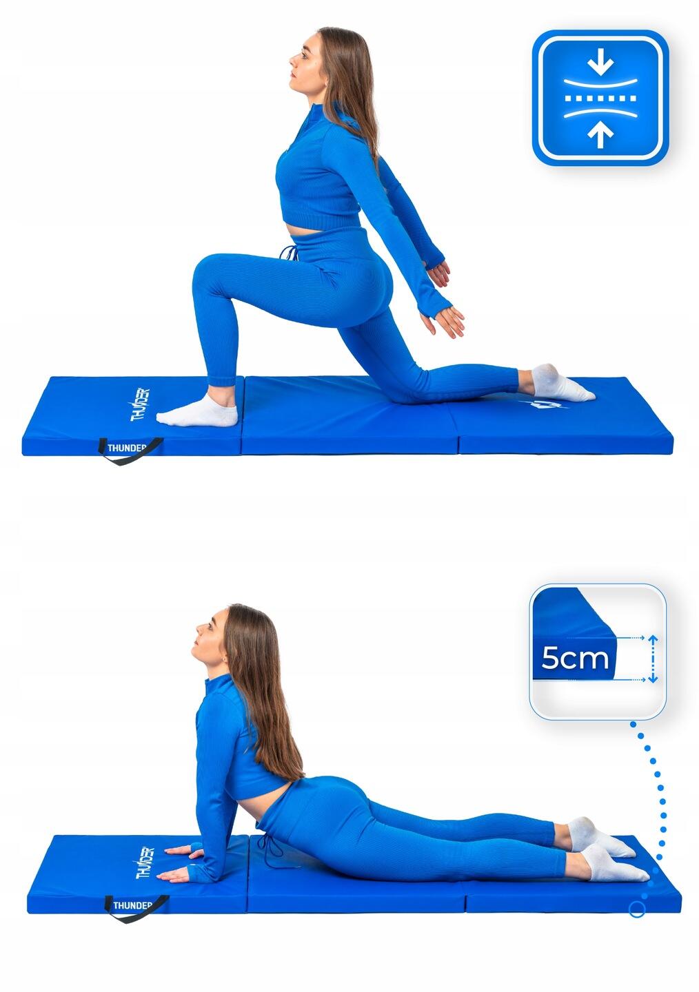 Matelas de gymnastique pliable pour exercices 180x60x5 5/7