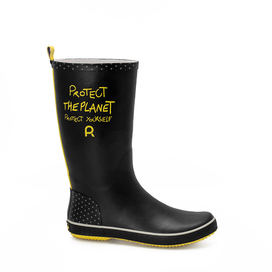 Rouchette - Bottes De Pluie Femme Rouchette Protect The Planet - Bottes - Noir - 39 - Decathlon