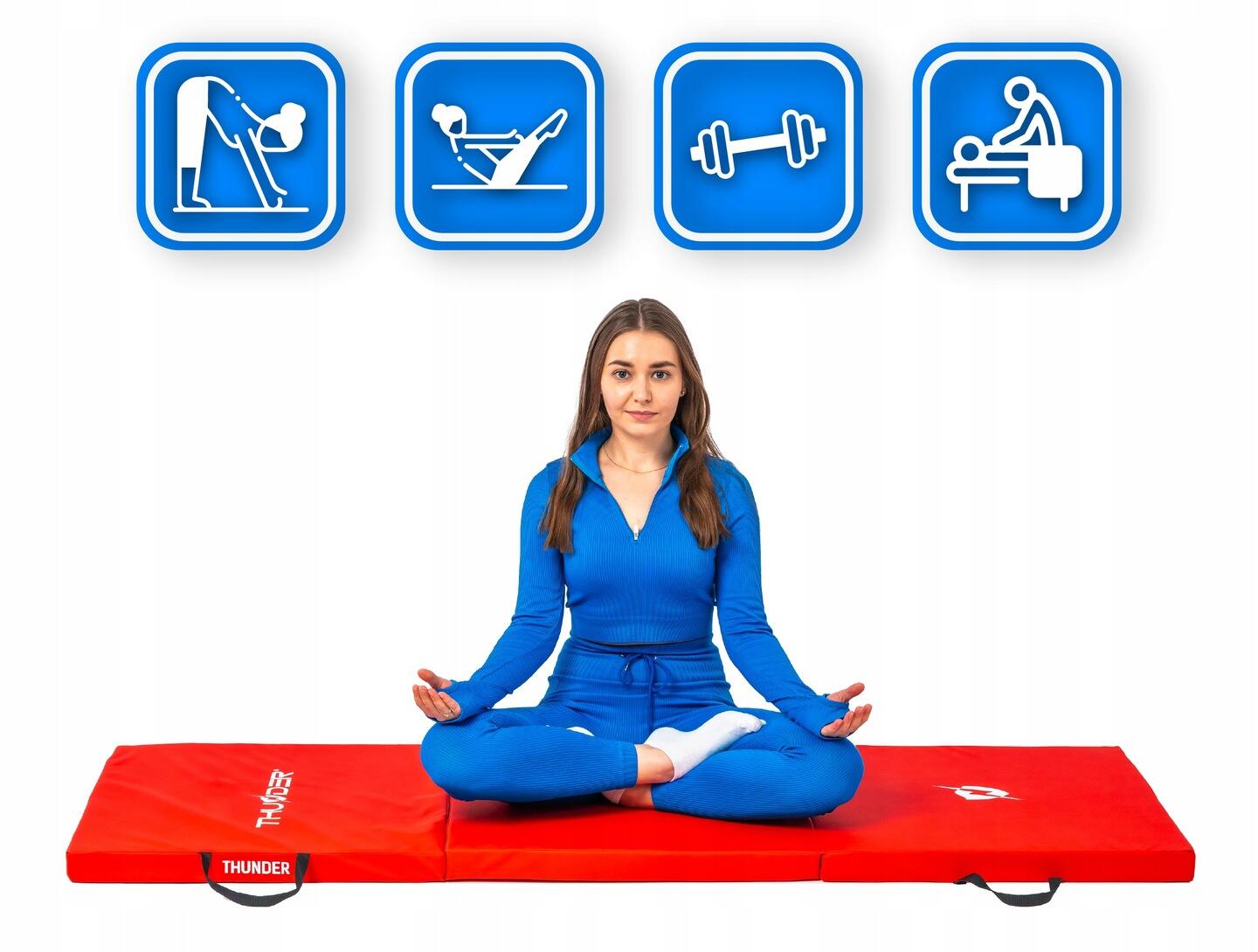 Matelas de gymnastique pliable pour exercices 180x60x5 4/7