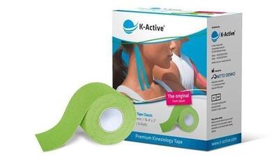 6 Rollen Kinesiotape k-active grün 5cmx5m