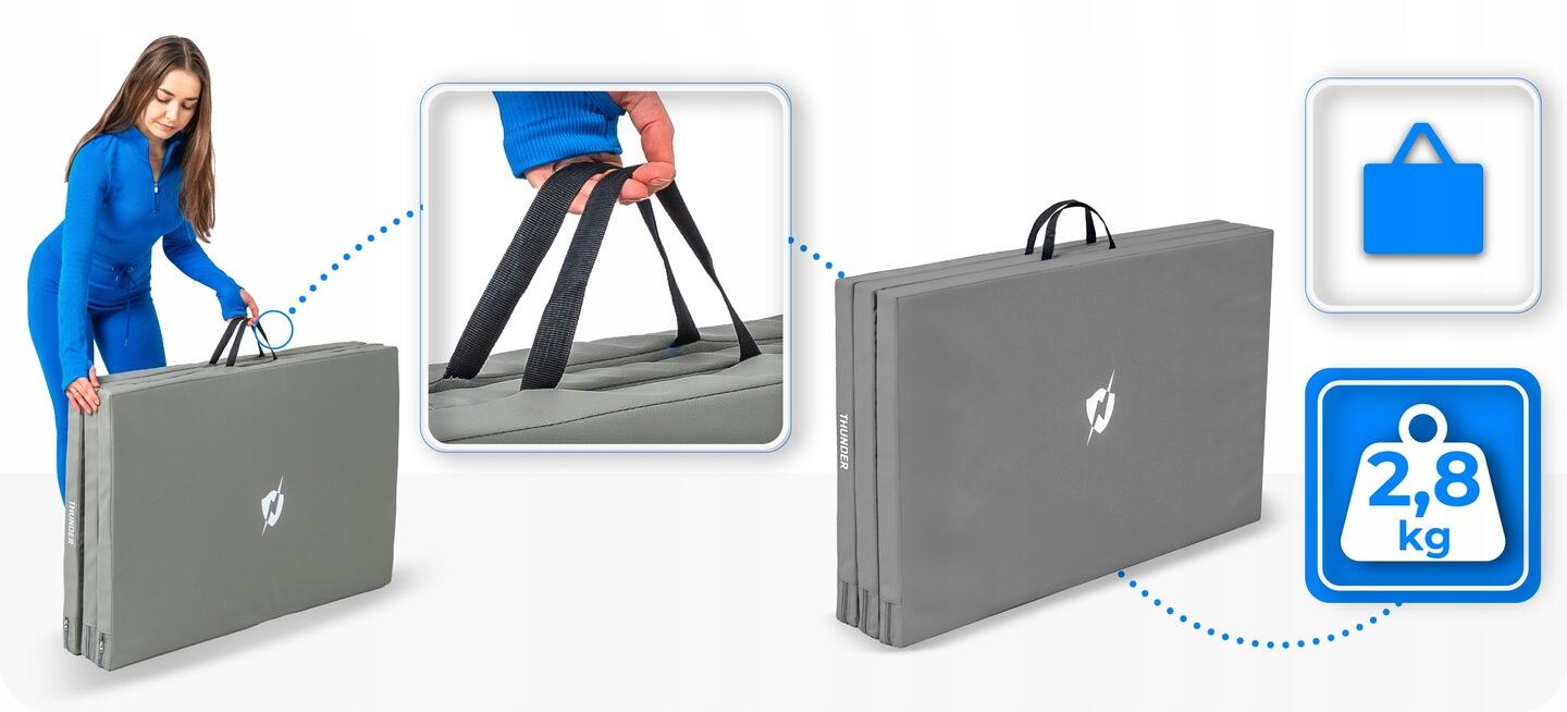 Matelas de gymnastique pliable pour exercices 197x100x5 3/7